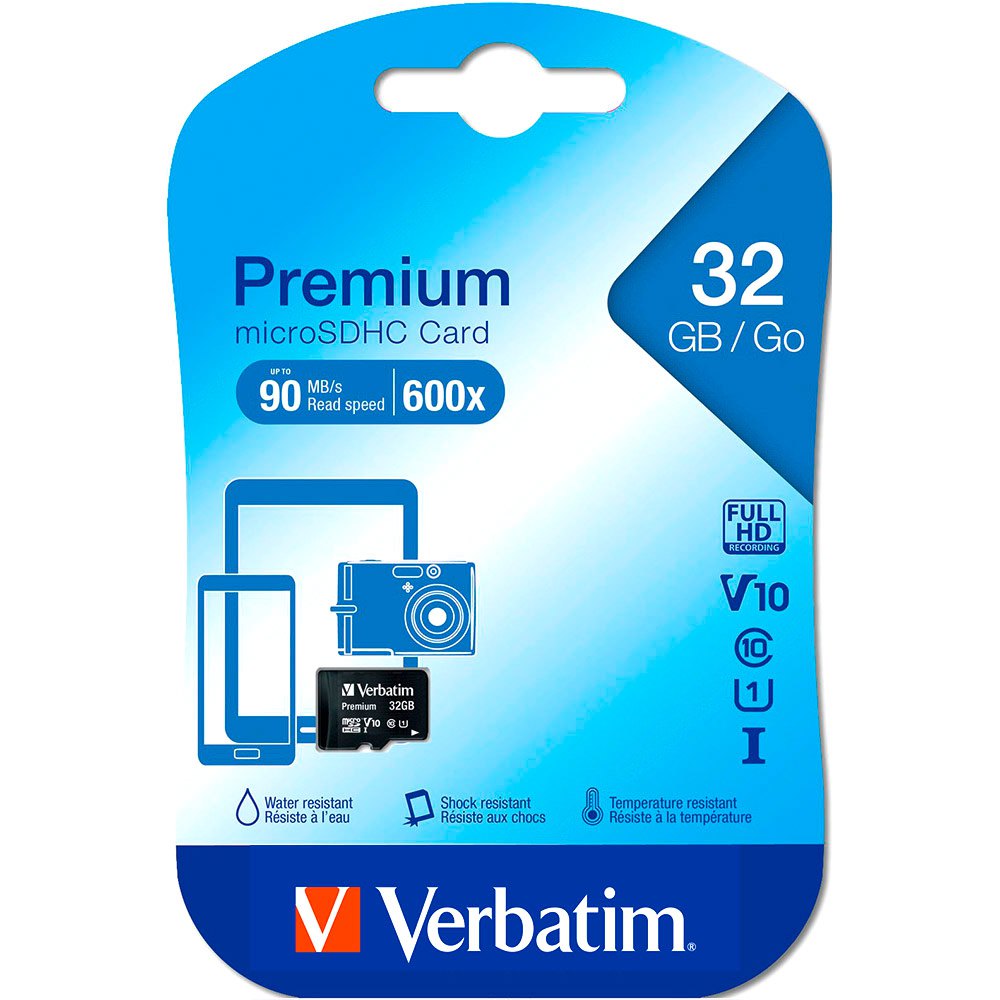 atom regular Become Verbatim Micro SDHC 32GB Class 10 UHS-I Memory Card Multicolor, Techinn