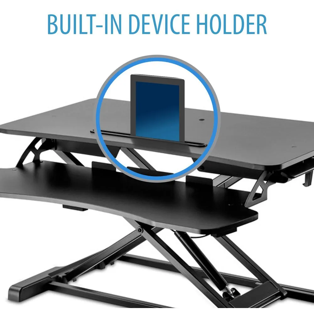 V7 Adjustable SitStand Essential Workstation Black, Techinn