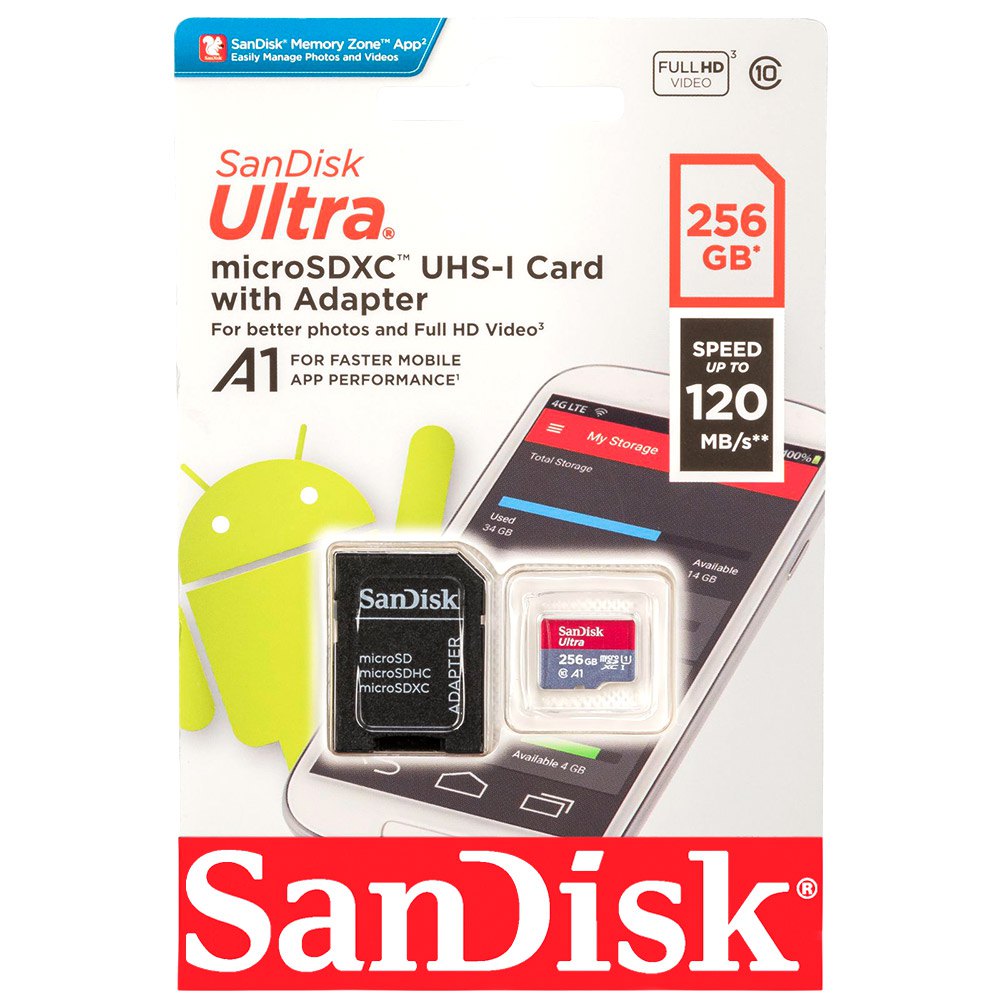 High Speed 256GB Micro SD Card Designed for Android Smartphones Tablets Class 10 SDXC Memory Card with Adapter（256GB-kr4）