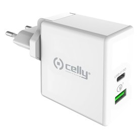 Celly Cargador USB/Type C Home Fast Charger 3.0 18+45W
