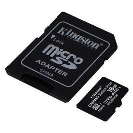 Kingston Canvas Select Plus Micro SD Class 10 16GB+SD Adapter Minne Kort