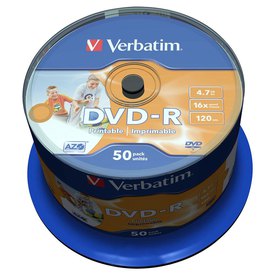 Verbatim DVD-R 4.7GB Druckbar 16x Geschwindigkeit 50 Einheiten