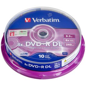 Verbatim 10 DVD+R Doble Capa 8x