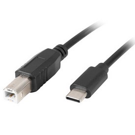 Lanberg USB C Naar USB B 2.0 Ferriet Kabel 3 M