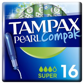 Tampax Compresas Compak Pearl Super 16 Unidades
