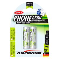 Ansmann 1x2 MaxE NiMH Rechargeable Mignon AA 800mAh DECT Phone Batteries