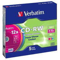verbatim-cd-rw-700mb-hi-speed-colour-8-12x-speed-5-units