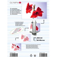 Olympia 25 Laminating Pouches DIN A4 80 Micron Paper
