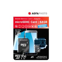 agfa-micro-sdxc-uhs-i-64gb-high-speed-c10-u3-v-30-adapter-geheugen-kaart