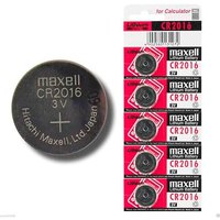 Maxell CR2016 80mAh 3V Button Cell 5 Untis