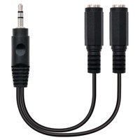 Nanocable Jack 3.5 mm To 2xJack 3.5 mm M/H Cable 15 cm