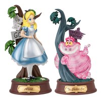 Beast kingdom Alice Och Cheshire-katten Alice I Worderland-figuren Mini Dstage Disney