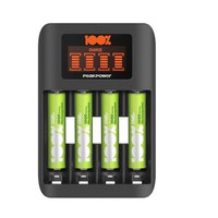 Gp batteries Peakpower Super Fast 1000mAh Batterijen Oplader 4 Eenheden