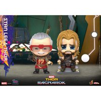 Hot toys Cosbas Minfiguras Stan Lee & Thor 10 Cm Marvel