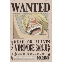 Teknofun Luminária One Piece Led Wanted Sanji 30 cm