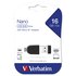 Verbatim Pendrive Store N Go Nano+Adaptador USB 2.0 16GB