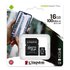 Kingston Canvas Select Plus Micro SD Class 10 16 GB + SD Adapter Speicher Karte