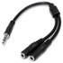 Startech Smal Stereo Y-kabel 3.5 3.5 Mm 2x 3.5 Mm
