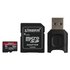 Kingston Tarjeta Memoria 64GB Micro SD XC React Plus SDCR2+Adaptador+Lector MLPM