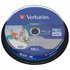 Verbatim BD-R Blu-Ray 25GB Imprimible 6x Velocidad 10 Unidades